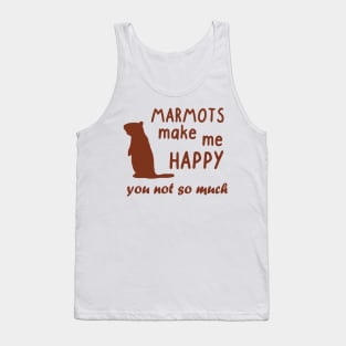 Marmots Whistle Sleeping Design Dreaming Fan Tank Top